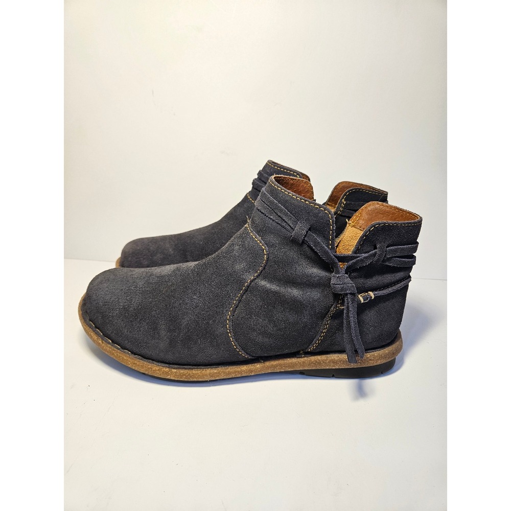 Born Wynter Navy Blue Suede Ankle Boots Womens 8 M/W BR0017434 Zip Booties